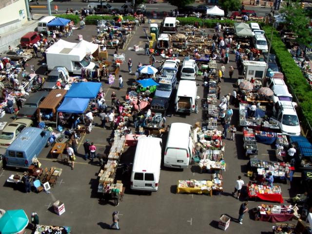 Flea Market: A very common "Pop Up" business space.